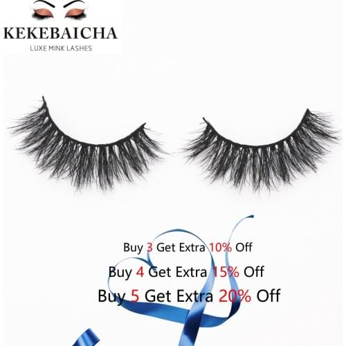 KEKEBAICHA mink eyelashes 100% cruelty free criss-cross soft false eyelashes 3d mink eyelash extensions natural lashes make up