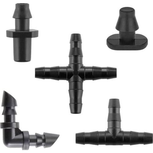 250-Piece Barbed Connector Irrigation Accessory Kit, Drip Irrigation Barbed Connector 1/4 Inch Hose Accessory Kit