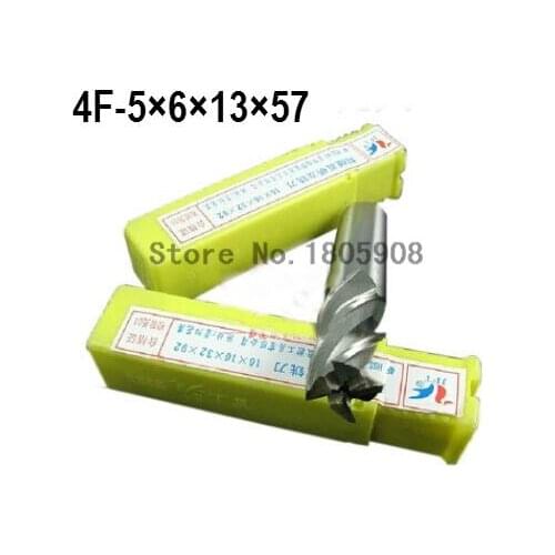 High Quality 10pcs End Mill 5mm four 4 Flute HSS & Aluminium End Mill Cutter CNC Bit, Milling tools,5*6*13*57mm