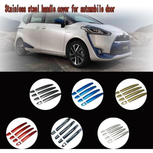 Car door handle cover stainless steel Chrome decorative sticker For Toyota Voxy / Porte / Sienta / Noah 2011-2016