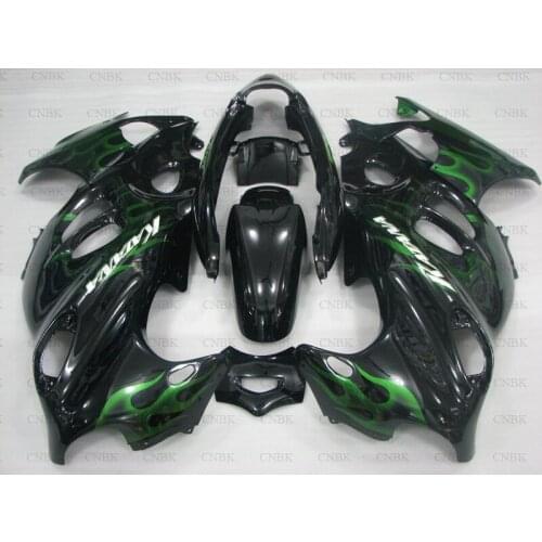 Body Kits for GSX600F 1999 GSX600F Bodywork 98 99 GSX600F Plastic Fairings 1998 - 2006 Katana Black Green Flame