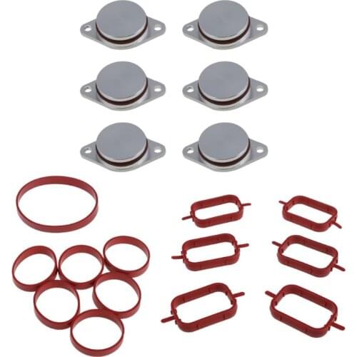 2021 New 33mm Swirl Flap Blanks Replacement Bungs with Intake Manifold Gasket for bmw 320d 330d 520d 525d 530d 730d