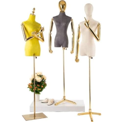 New Arrival Golden Dressmaking Mannequin With Golden Base Manufacturer