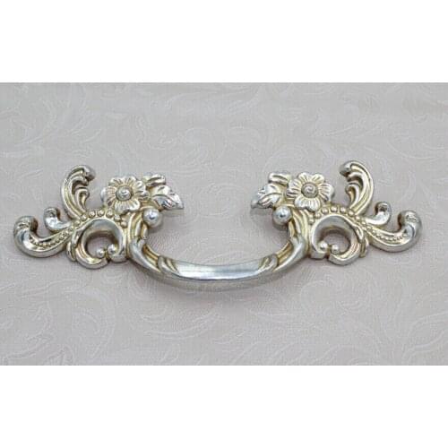Hole Space 64mm Kichen Cabinet handles Antique Silver Drawer Pulls Antique Zinc Alloy Dresser Wardrobe Handles shoe closet Pulls