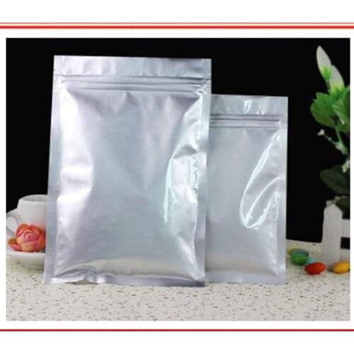 8cm*15cm 100Pcs/lot, zip lock Seal flat bottom aluminum foil bag,wholesale pure foil coffee tea bags