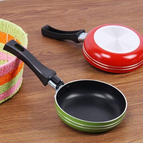 1pc 12cm Nonstick Frying Pan Skillet Mini Fried Eggs Saucepan Flat Pan Roasting Pans Cookware Random Color