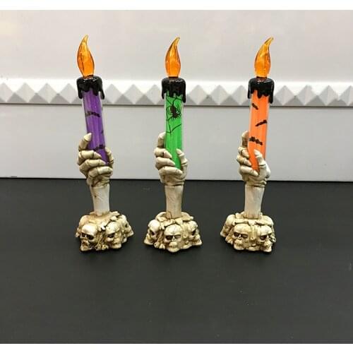 2021 Halloween Decoration Ghost Hand Candle LED Lights Battery Operated Flameless Candle Lamp Halloween Party Props Supplies