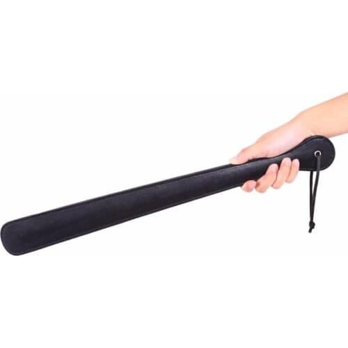 Adults Games Sexy Flirting Flogger Whips Sex Long Black PU Hand Pat Ass Spanking Paddle Slave Flogger For Couples Sex Toys O2