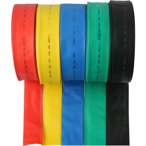 1Meter 80mm Inner Diameter Black Heat Shrinkable Tube /Hear Shrinkable Tubing Color : Black Red Blue Green Yellow