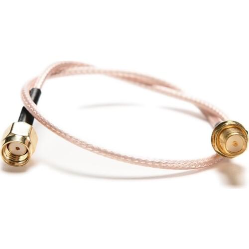 1PC 50ohm Router Antenna Extension Cable RP-SMA Male Jack To Female Plug Bulkhead Crimp RG316 Pigtail 30cm