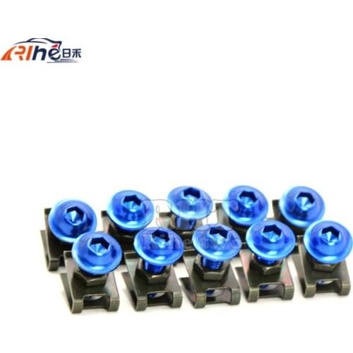 10 pieces 6mm motorcycle fairing body screws for suzuki sv 650 drz 400 intruder honda steed 400 shadow 600 crf 450