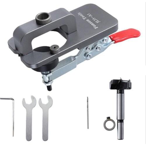 35mm Hole Opener Hinge Jig Kit Hole Drilling Door Tools Template Woodworking Hole Drilling Door Hinge Locator