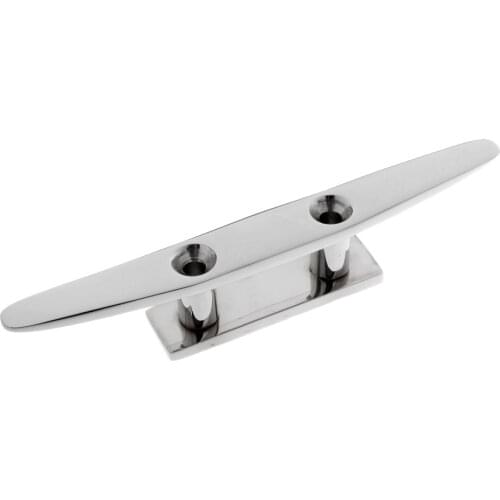 8' 316 Stainless Steel Marine Boat Kayak Watercraft Flat Top Low Cleat Rope Tie Boat Dock Rope Cleat Boat Parts Accessories