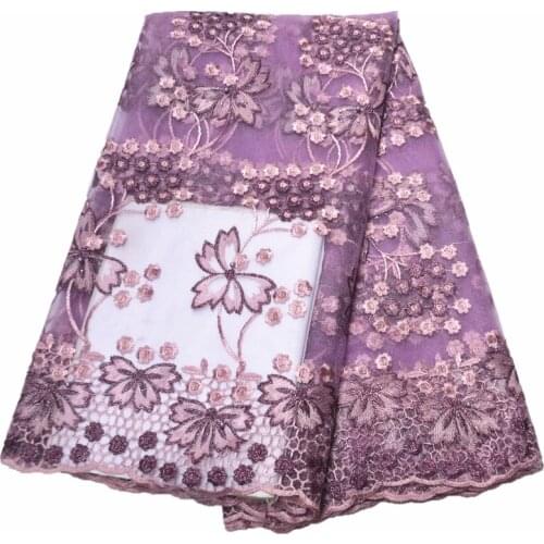 Latest african laces 2020 high quality african lace fabric with stones 5yards french lace fabric african fabric