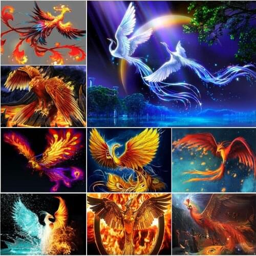 Diamond Painting Embroidery The Mythical Beast Phoenix Art DIY 5D Full Drill Cross Stitch Kit Rhinestone Picture Home Decor Gift