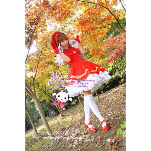 Anime Cardcaptor Sakura Kinomoto Cosplay Costume Magical Luxury Fancy Dress Outfit Halloween Costumes for Women Custom Any Size