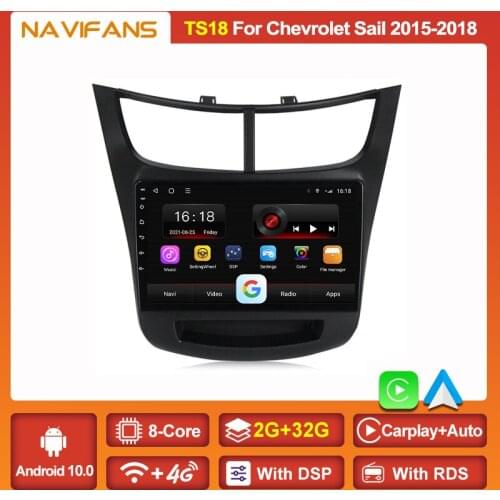 Newest 6+128G Android 11 Car Radio Multimedia Dvd Player For Chevrolet Sail Aveo 2015 2016 2017 2018 2din GPS Audio Auto Carplay