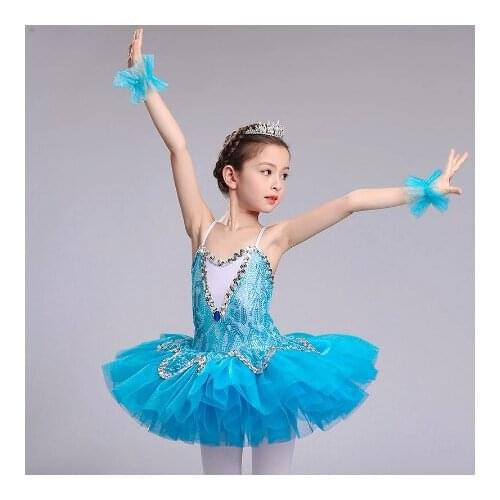 Ballet skirt costumes little swan children sequined tutu skirt sling skirt girls children performance tutu skirt