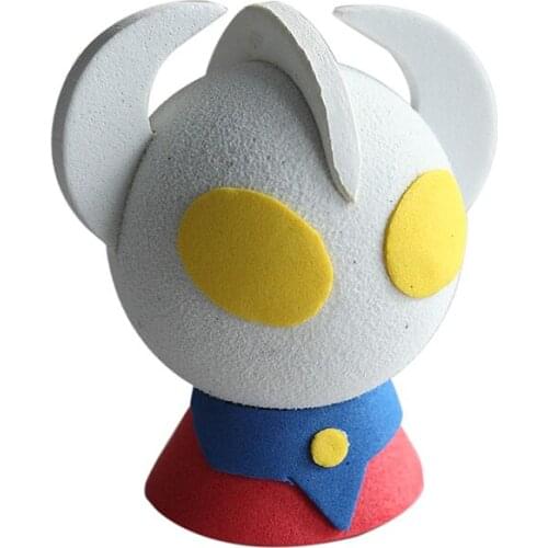 White Ultraman Little Cute Funny Cartoon Doll Antenna Balls Plush EVA Foam Aerial Toppers Decoration Car Styling Roof Ornament