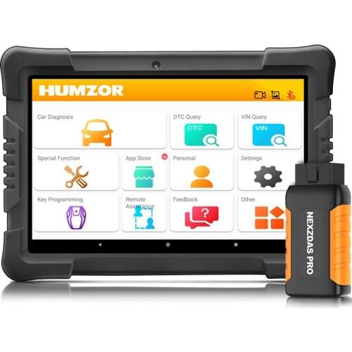 Humzor NexzDAS Pro Wireless 9.6inch Tablet Full System Auto Diagnostic Tool Professional OBD2 Scanner with IMMO/ABS/EPB/SAS/DPF