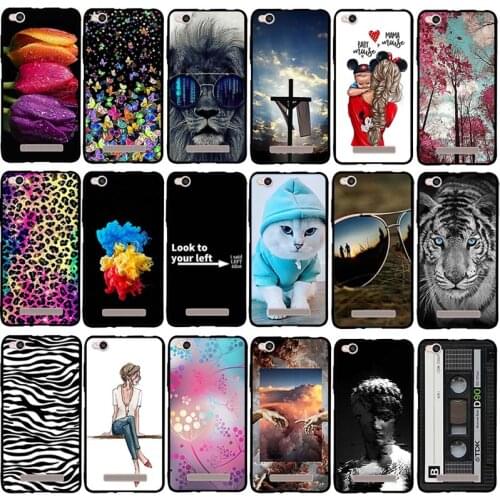 For Xiaomi Redmi 4A Case Soft TPU Silicone Capa For Xiaomi Redmi 4A 4 A Cover Flowers Patterned Funda For Redmi 4A Redmi4a Coque
