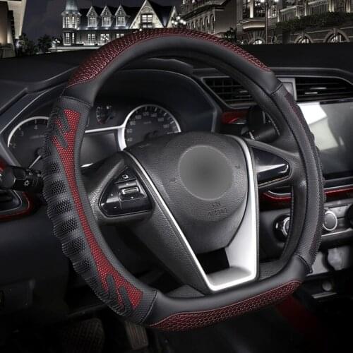 D Shape O shape Car Steering Wheel Cover Non-slip PU Leather for POLO GOLF 7 Scirocco Suzuki Swift Nissan Rogue High Quality