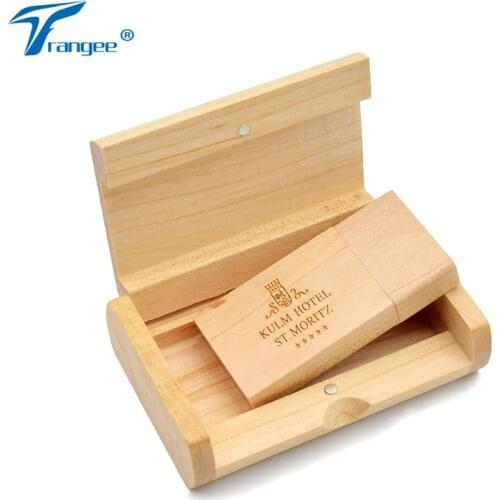 Wooden USB Flash Drive Maple Pendrive Personalized LOGO (Over 5PCS Free Logo) 4GB 8GB 16GB 32GB USB 2.0 flash stick Pen Drive