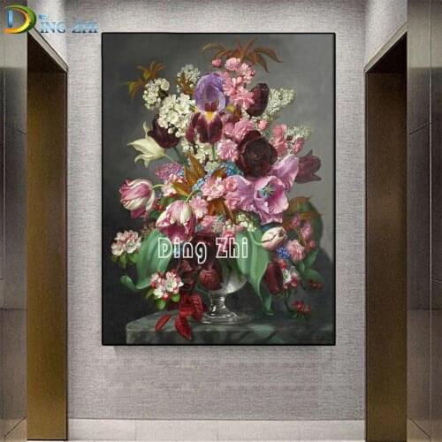 European Flowers Full Square/Round Drill 5D DIY Diamond Painting Classical Floral Still Life Embroidery Cross Stitch Decor Gift