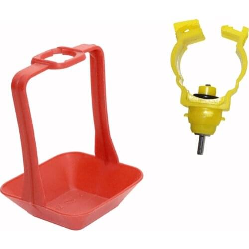 Pigeon Chicken Red Cup Pet Bird Feeding ToolsBird Quail Drinking Water Hanging Cup Yellow Ball Automatic Drinking Water 50 Pcs