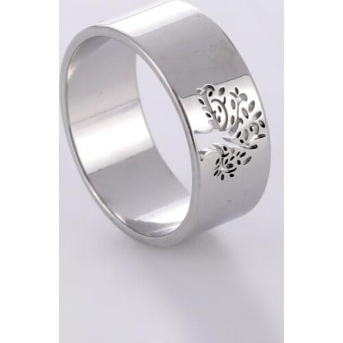 COOLTIME Amulet Tree Of Life Ring for Women Men Couple Rings Wicca Viking Finger Ring Stainless Steel Fine Jewelry Accessories