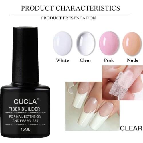 Nail Extension Fiberglass Set 15ML Gel+20PC Fiber Silk Nails Wrap Stickers for Gel Nail Extension Nail Art Tools Nail Care TSLM1