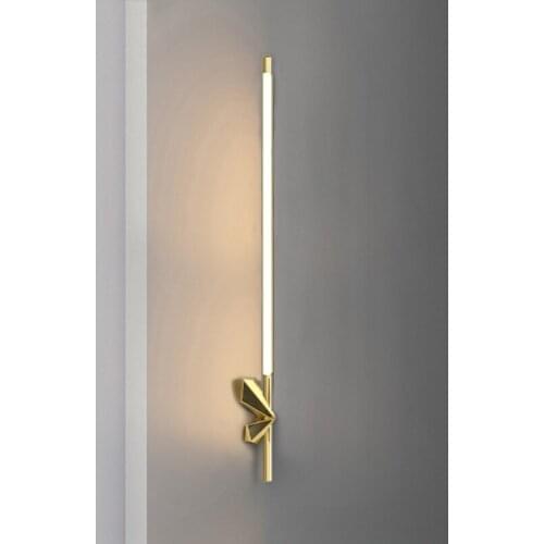 Nordic copper bedroom bedside wall lamp living room simple post-modern street lamp creative luxury lamps