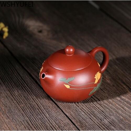 New style Purple sand Lotus Xi Shi teapot Travel Tea set tea set Dahongpao teapot Office household drinking utensils WSHYUFEI