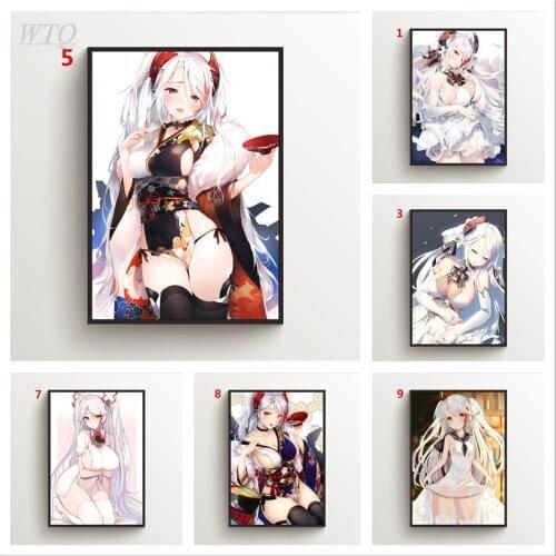 Azur Lane Prinz Eugen Wedding Wall Poster Anime Posters Canvas Painting Posters and Prints Wall Decor Wall Art Picture Home Deco
