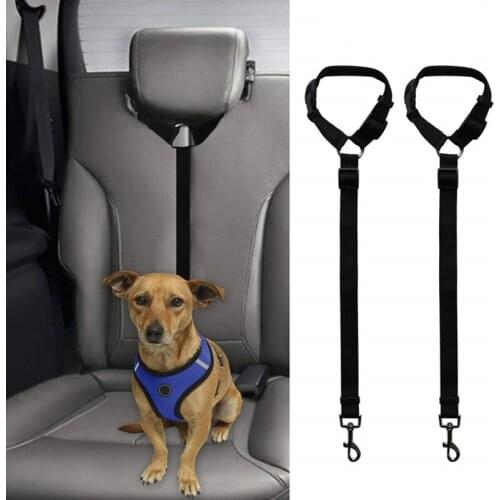 Cat Dog Vehicle Car Safety Adjustable Seat Belt Leash Pet Car Travel Clip Strape Lead Seatbelt Multi-function Lead for Dogs Cats