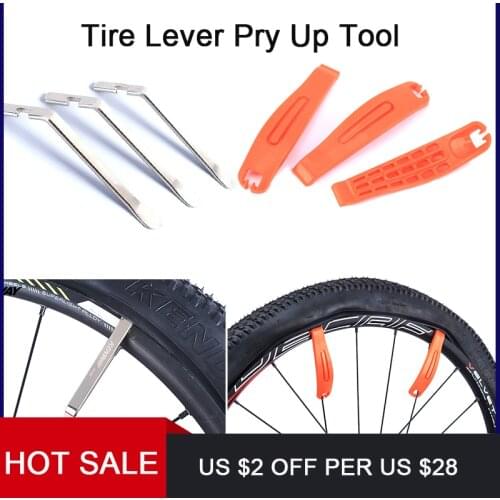 Cycling Tire Lever Pry Up Tool Mountain Bicycle Type Metal Pry Bar Stainless Steel Bike Wheel Remover Repair Tools Bike Accessy