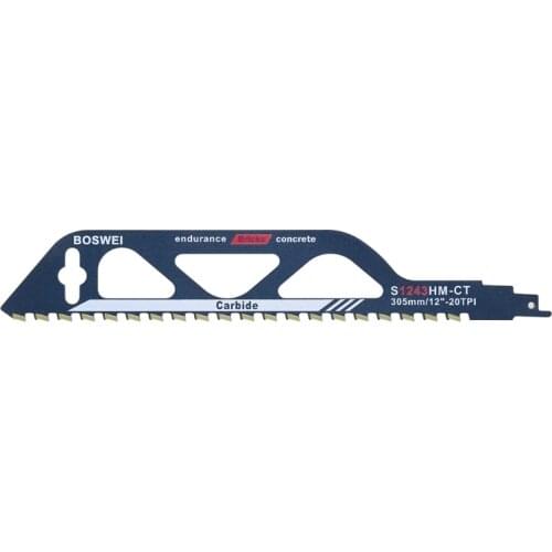 S1243HM Demolition Masonry Reciprocating Saw Blade for Cutting Brick Stone with Cemented Carbide Teeth Blades Dropship