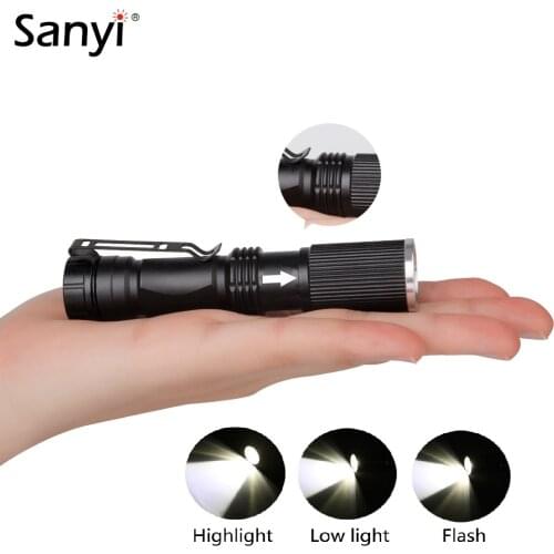 Sanyi Mini Penlight Q5 LED Flashlight Torch Pocket Light Portable Lantern AA/14500 Powerful Led 3 Modes Lighting For Hunting