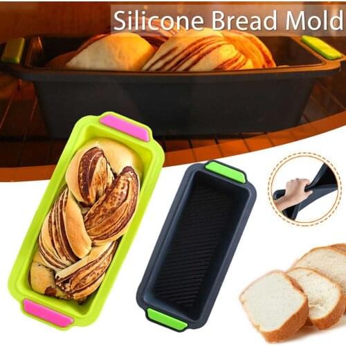 2000ml Silicone Cake Bread Loaf Pan Non-stick Bakeware Baking Pan Oven Soap Mould DIY Make Mold Kitchen Baking Tool