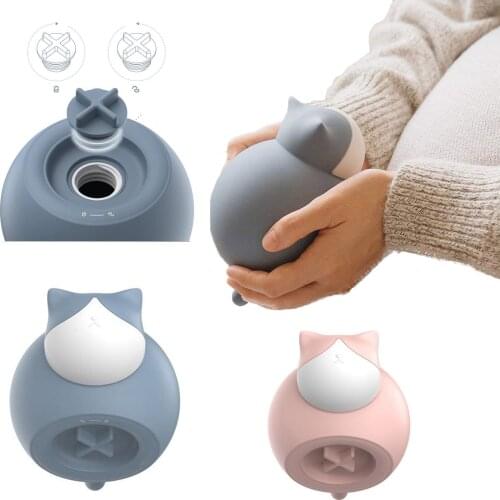 Warm Cat Hot Water Bottle Microwavable Cat Warmer Fridge Cooling Ice Bag Winter Summer Hot N Cold Cat Companion Desktop Ornament