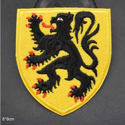 Lovely Animal Lion Iron On Embroidered Shadow Clothes Patches DIS For Clothing