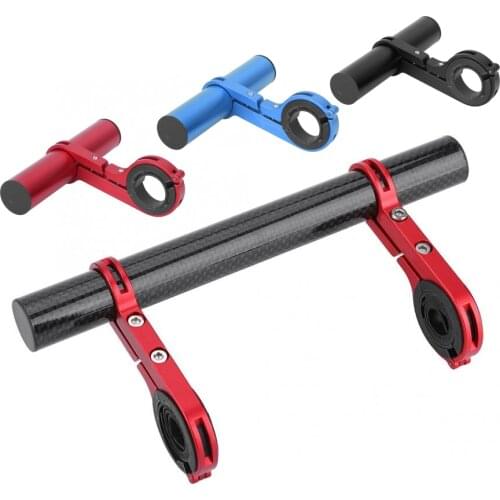 10/20CM Carbon Tube Bicycle Handlebar Extender Mount Mountain MTB Bike Cycling Headlight Bracket Lamp Flashlight Holder
