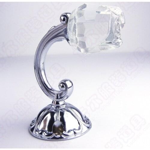 UNILOCKS 2pcs/pair Crystal Bag Purse Handbag Clothes Hook Hanger Holder with Fashion Rose Crystal