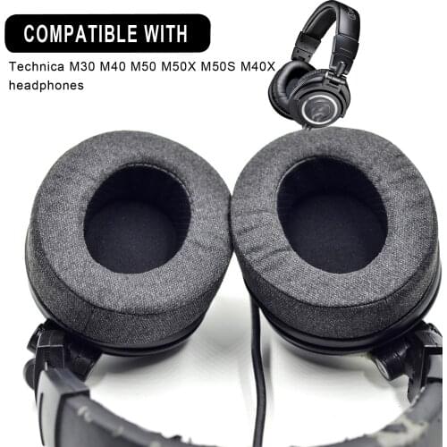 New Upgrade Potein Leather and Memory Foam Ear pads cushion Earpads for Audio technica M50 M50S M50X M40 M40S M40X headphones