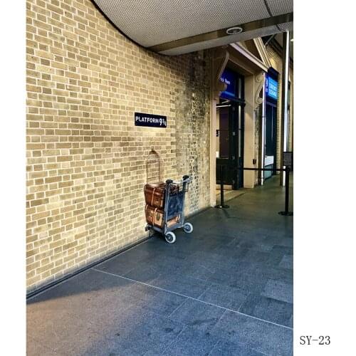 Vinyl Custom Heaven Brick Wall Photography Backdrop Platform 9 3/4 railway Station Photo Studio Background SS-95