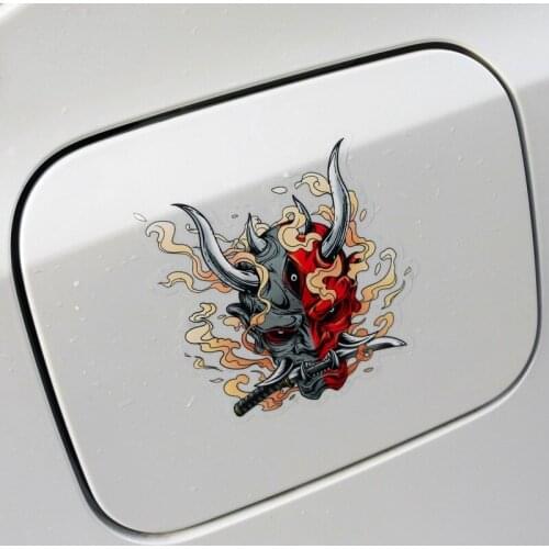 Japanese Prajna Hannya Red Demon Anime Car Sticker Decal Decor Motorcycle Off-road Laptop Trunk PVC Vinyl Stickers Accessories