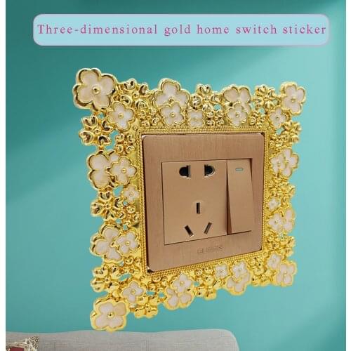 2021 European style switch protective cover childrens room bedroom switch surrounding decorative creative wall stickers switch