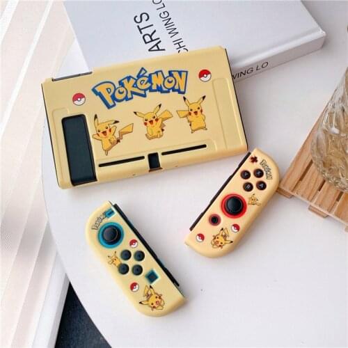 Pokemon Pikachu Switch Protective Cover Handheld Game Console Host Anti-fall Soft Case Cartoon Printing Case Gamepad Shell
