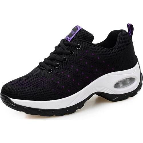 Women Sneakers Mesh Running shoes Ladies Walking Dancing Casual Comfortable Outdoor Air Cushion Breathable Footwear Lace up