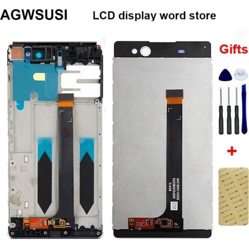 For Sony Xperia C6 XA Ultra LCD F3211 F3212 F3215 F3216 F3213 LCD Display Panel + Touch Screen Digitizer Sensor Assembly Frame